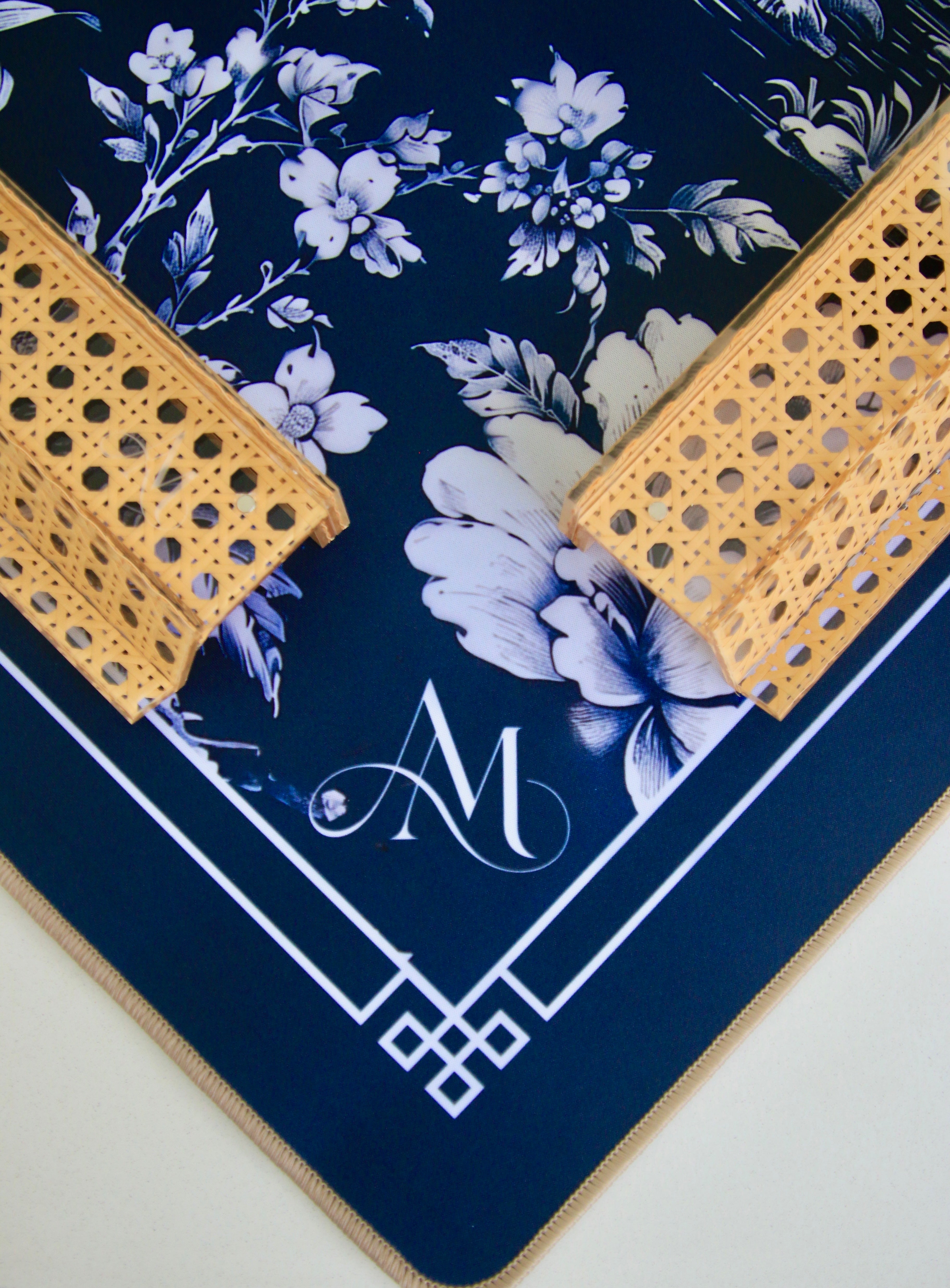 Cane Rattan Mahjong Rack Set