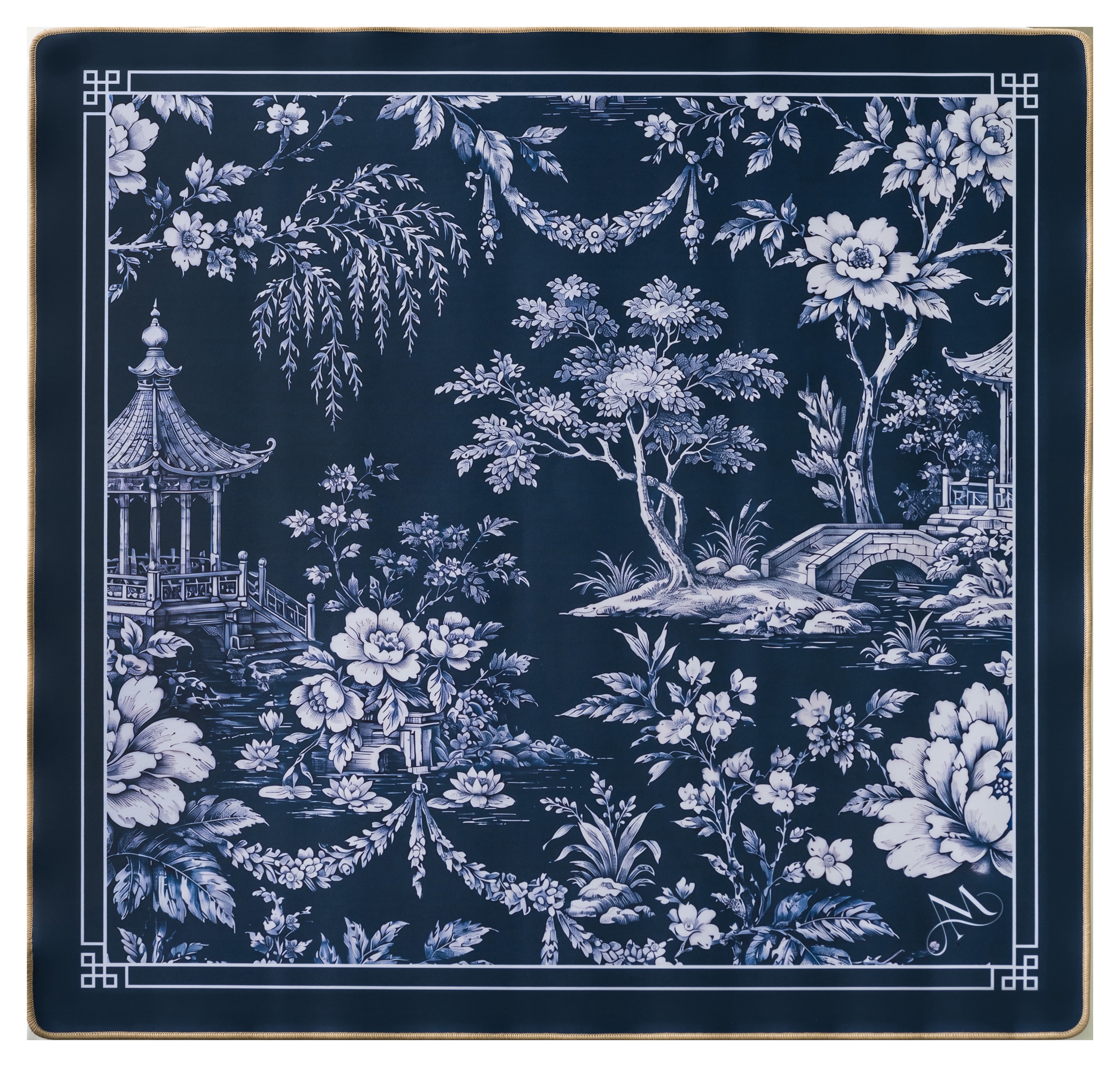 Dark Chinoiserie Mahjong Mat