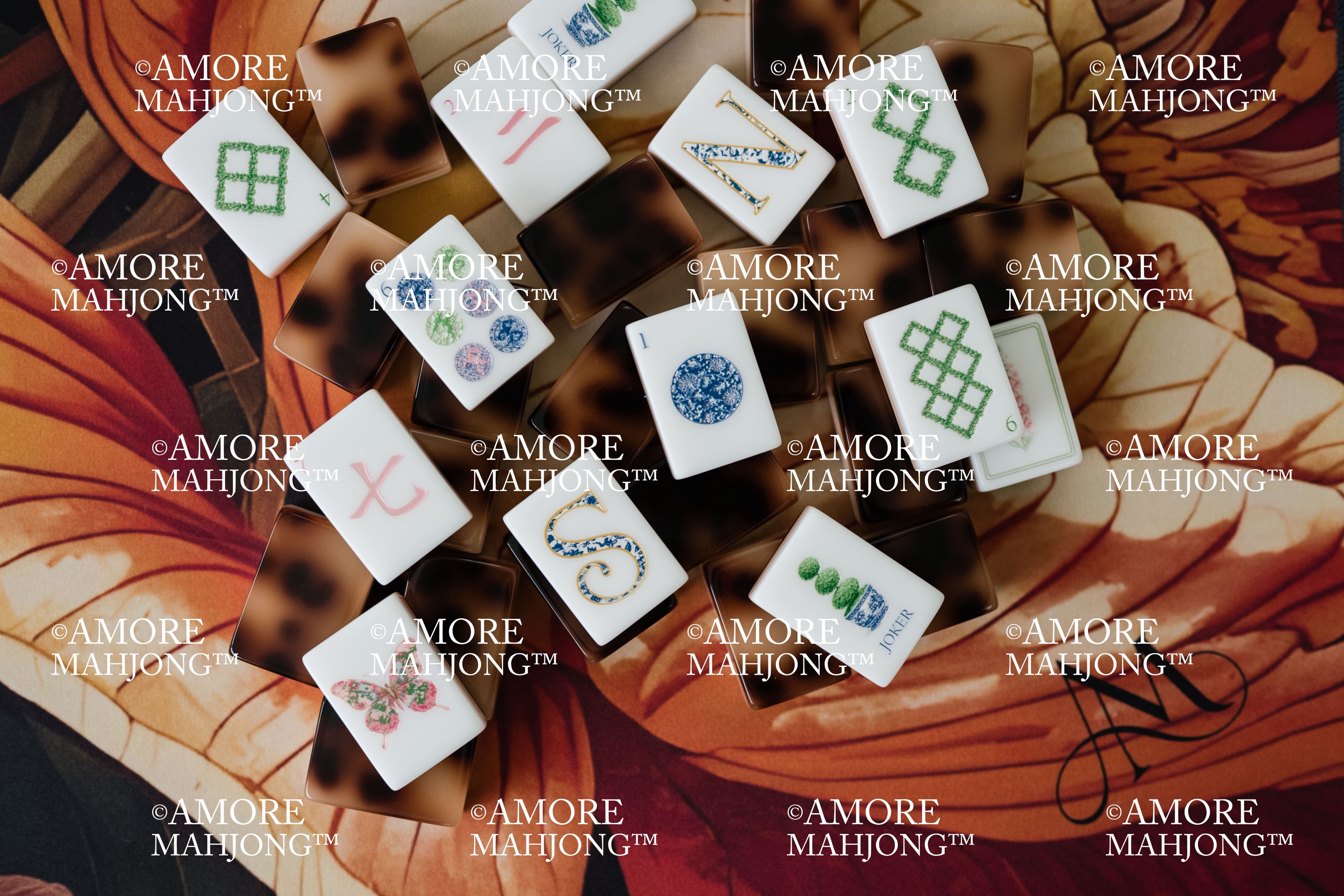Midnight Botanica Mahjong Mat